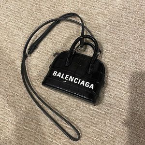 Balenciaga Nano Ville croc bag